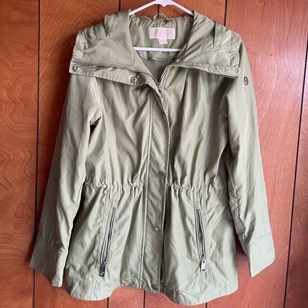 MICHAEL Michael Kors Women's Jacket Coat Hooded Anorak Raincoat Sz Medium EUC